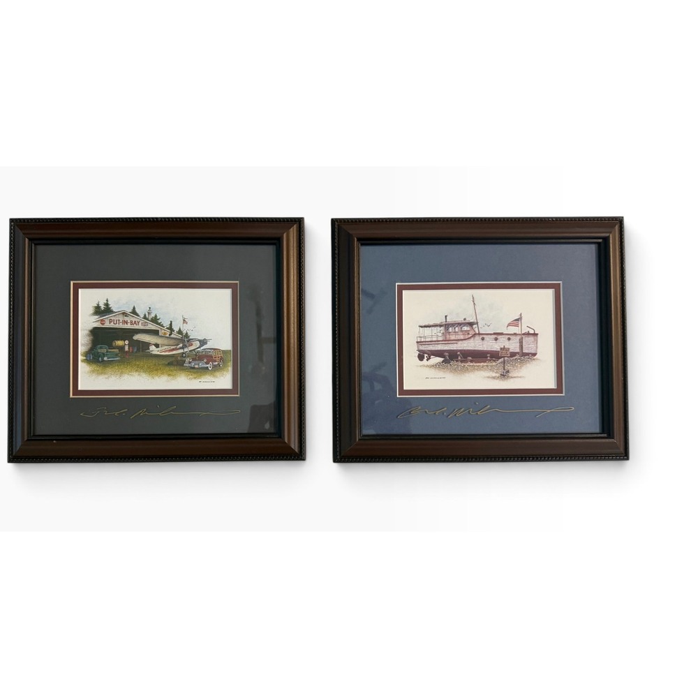 Ben Richmond Signed Art Print Field of Dreams Spirit of Lake Erie Set (2) 10x8